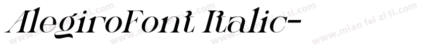AlegiroFont Italic字体转换